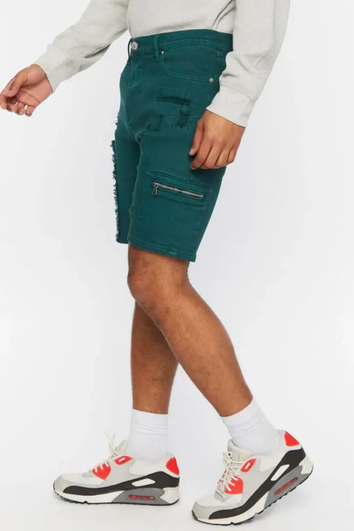 Distressed Denim Shorts