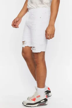 Distressed Denim Shorts