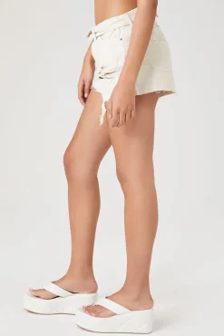 Distressed Denim Shorts