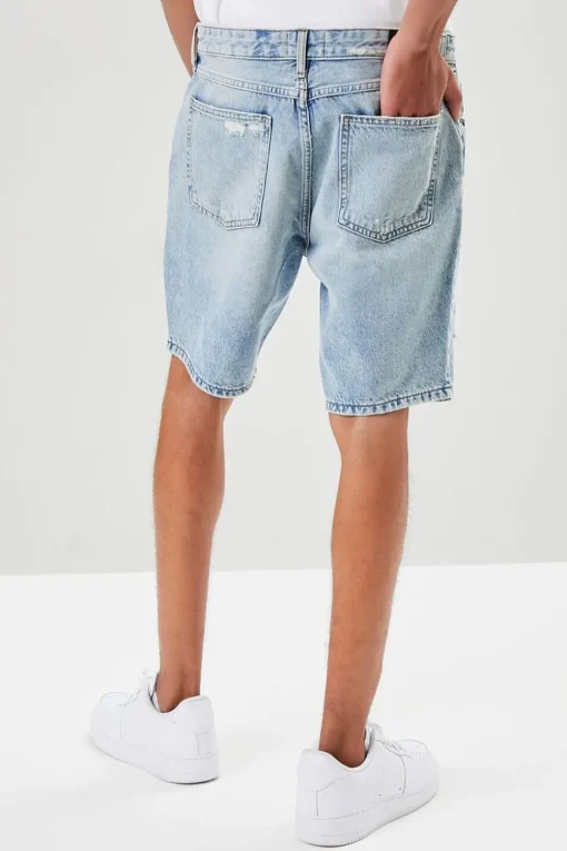 Distressed Denim Shorts