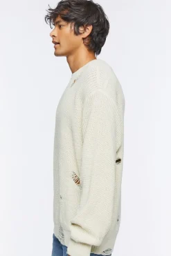 Distressed Drop-Sleeve Sweater