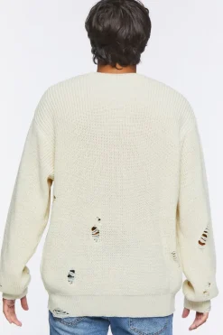 Distressed Drop-Sleeve Sweater