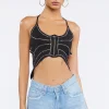 Distressed Frayed Denim Shorts
