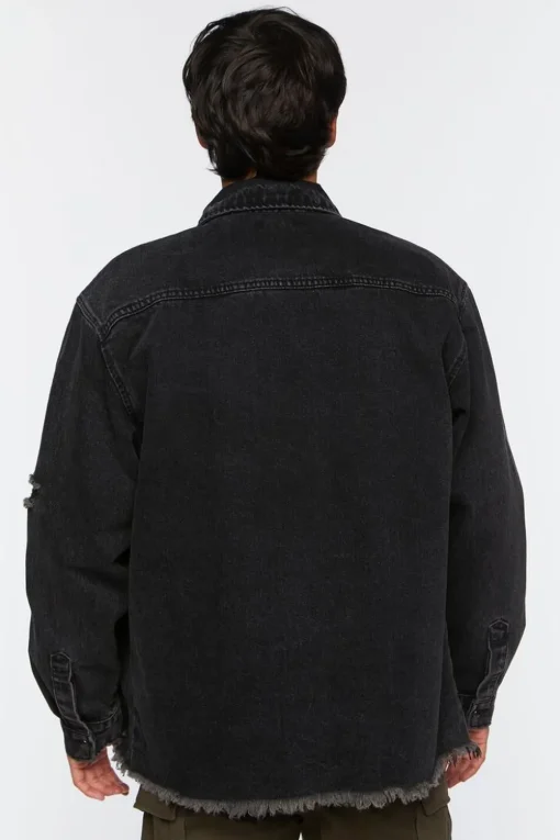 Distressed Long-Sleeve Shirt