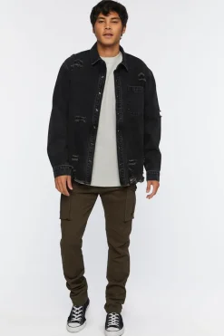Distressed Long-Sleeve Shirt