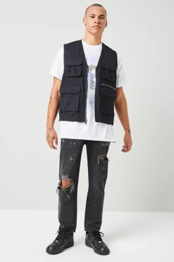 Distressed Slim-Fit Jeans