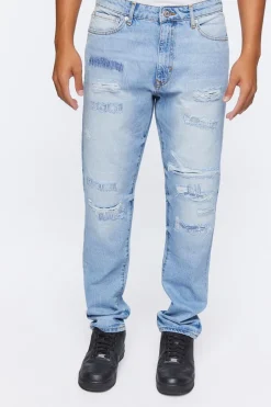 Distressed Slim-Fit Jeans