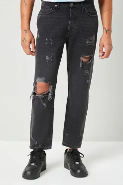 Distressed Slim-Fit Jeans