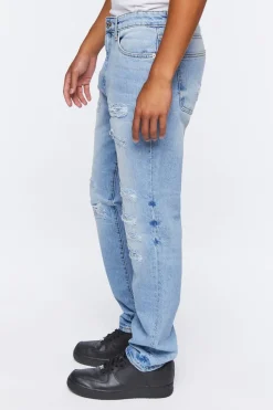 Distressed Slim-Fit Jeans