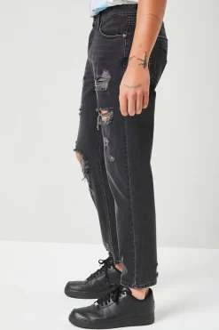Distressed Slim-Fit Jeans