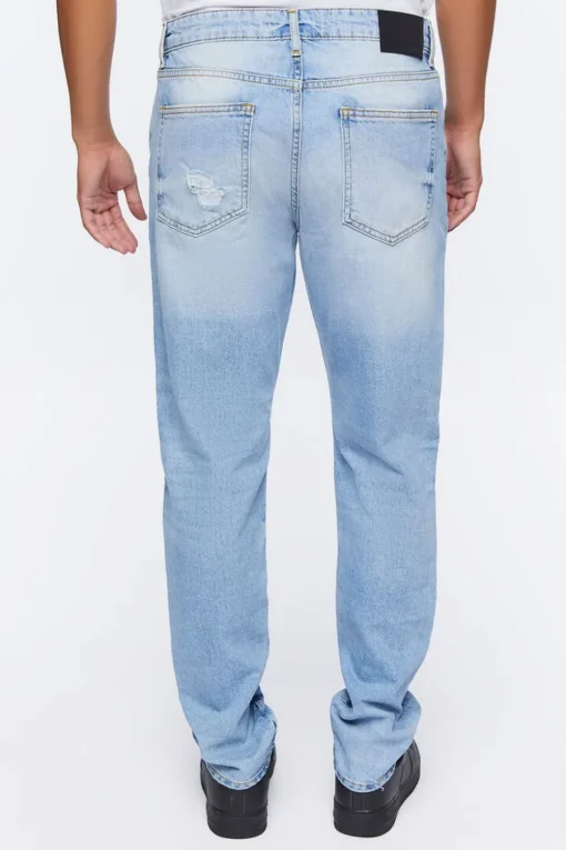 Distressed Slim-Fit Jeans
