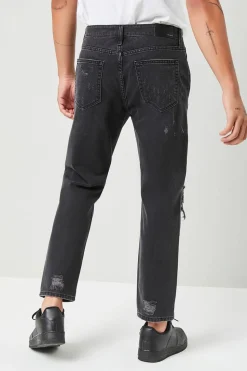 Distressed Slim-Fit Jeans