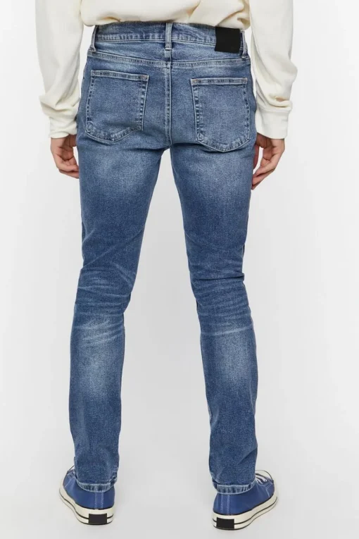 Distressed Slim-Fit Jeans