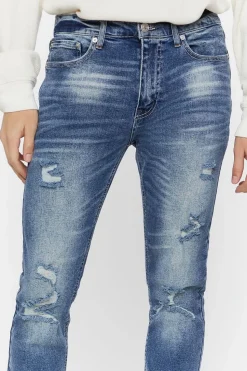 Distressed Slim-Fit Jeans