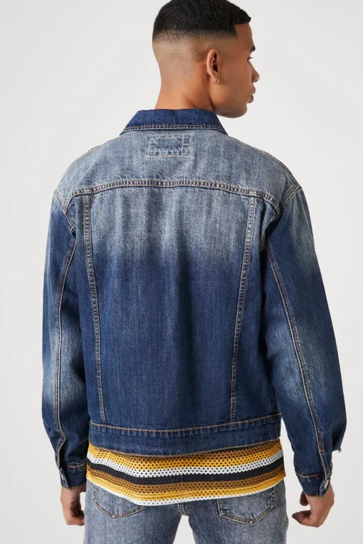 Distressed Stone Wash Trucker Jacket