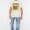 Distressed Straight-Leg Jeans