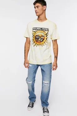 Distressed Straight-Leg Jeans