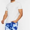 Distressed Tie-Dye Denim Shorts
