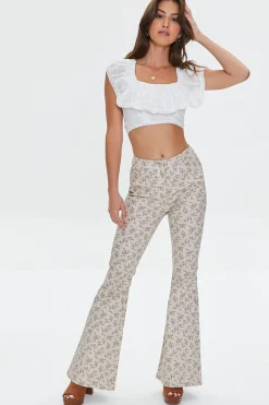 Ditsy Floral Print Flare Pants
