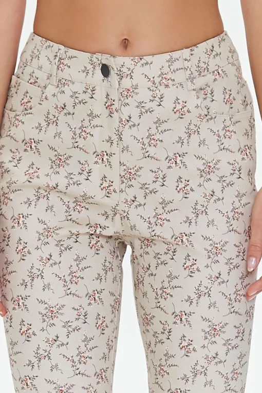 Ditsy Floral Print Flare Pants
