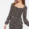 Ditsy Floral Smocked Ruffled Skirt