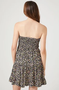 Ditsy Floral Strapless Mini Dress