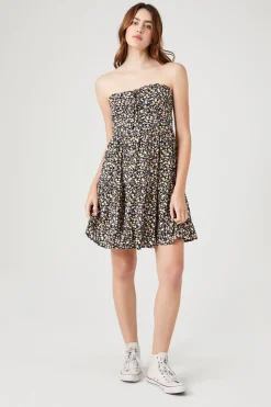 Ditsy Floral Strapless Mini Dress