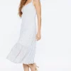 Ditsy Floral Tie-Strap Midi Dress