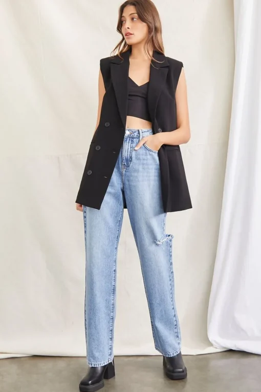 Double-Breasted Blazer Vest