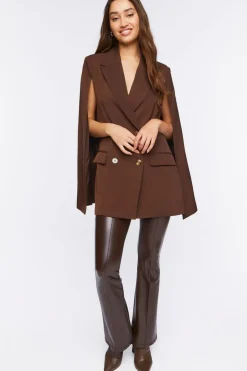 Double-Breasted Cloak Blazer