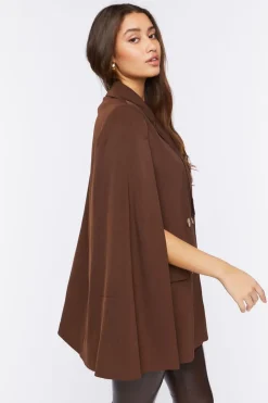 Double-Breasted Cloak Blazer