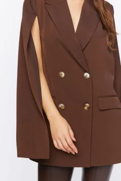 Double-Breasted Cloak Blazer