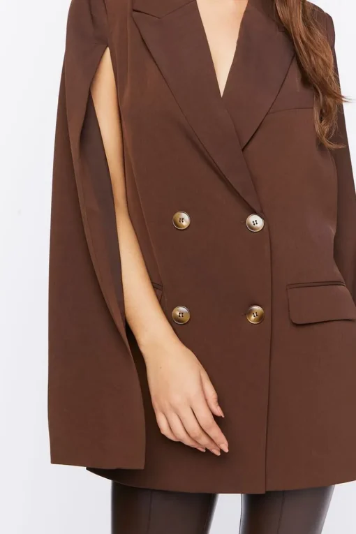 Double-Breasted Cloak Blazer