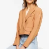 Double-Breasted Cropped Blazer