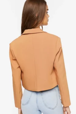 Double-Breasted Cropped Blazer