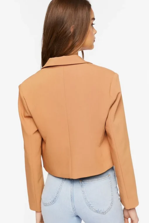 Double-Breasted Cropped Blazer