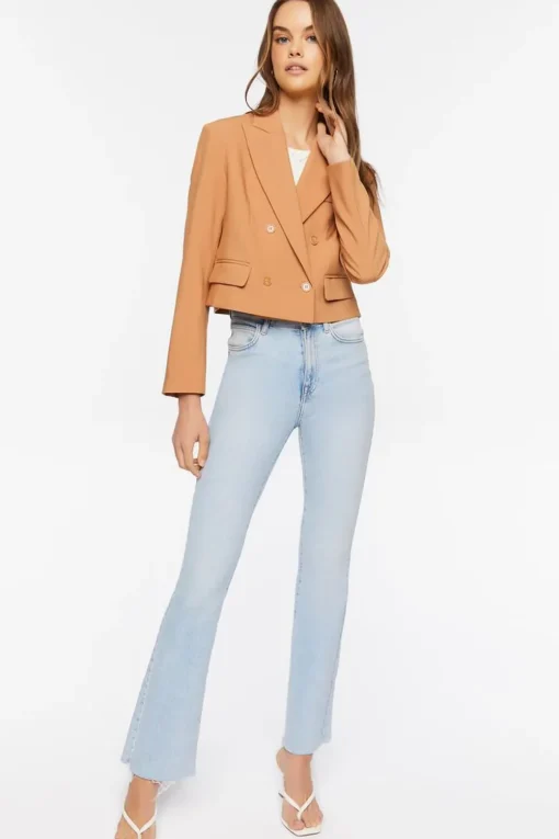 Double-Breasted Cropped Blazer