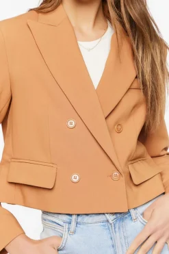 Double-Breasted Cropped Blazer