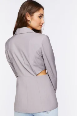Double-Breasted Cutout Blazer