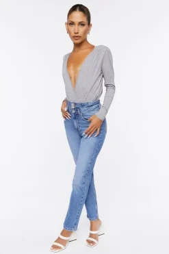 Double-Waisted Long Jeans