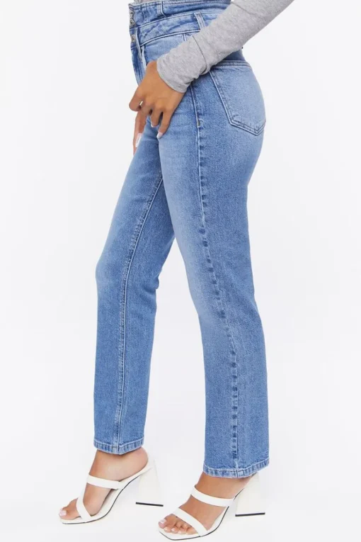 Double-Waisted Long Jeans