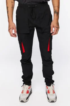 Drawstring Cargo Slim-Fit Pants
