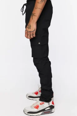 Drawstring Cargo Slim-Fit Pants