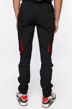 Drawstring Cargo Slim-Fit Pants