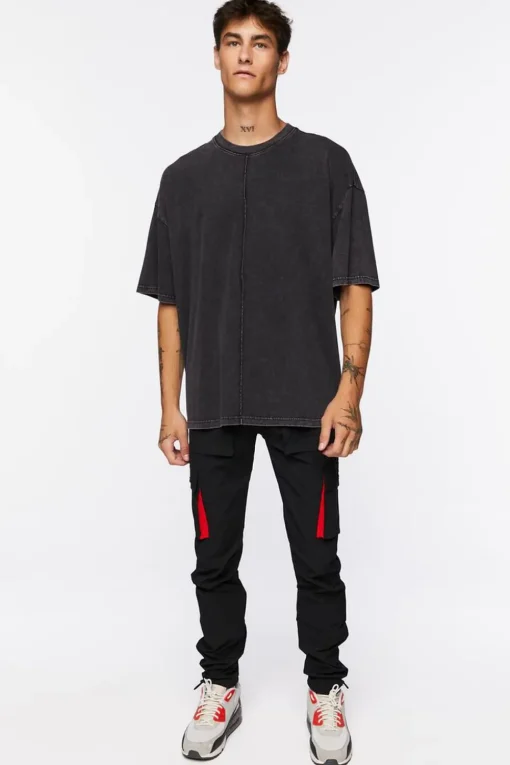 Drawstring Cargo Slim-Fit Pants