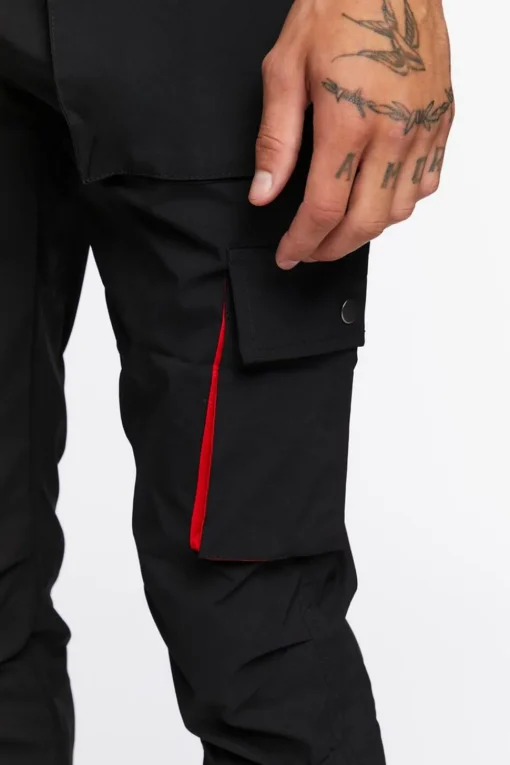 Drawstring Cargo Slim-Fit Pants