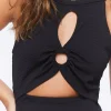 Drawstring Cutout Mini Dress