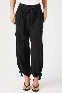 Drawstring Tie-Hem Joggers