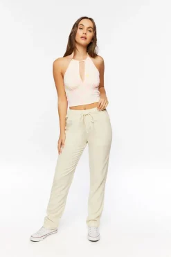 Drawstring Twill Pants
