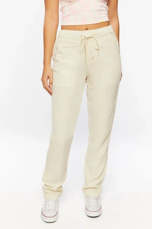 Drawstring Twill Pants